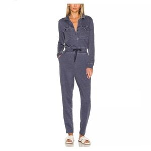525 America Revolve Women's Blue distressed Jumpsuit. XL. NWT. $178 retail